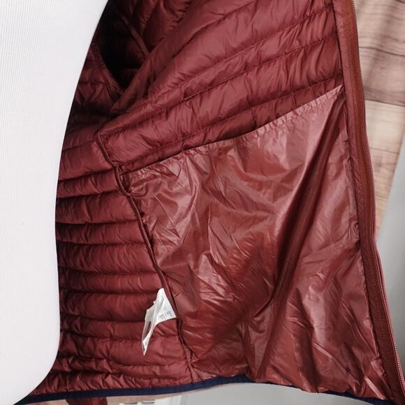 Brooks Brothers Red Fleece Jacket Mens 2XL Burgundy Down Puffer Lightweight‎ - Picture 9 of 16